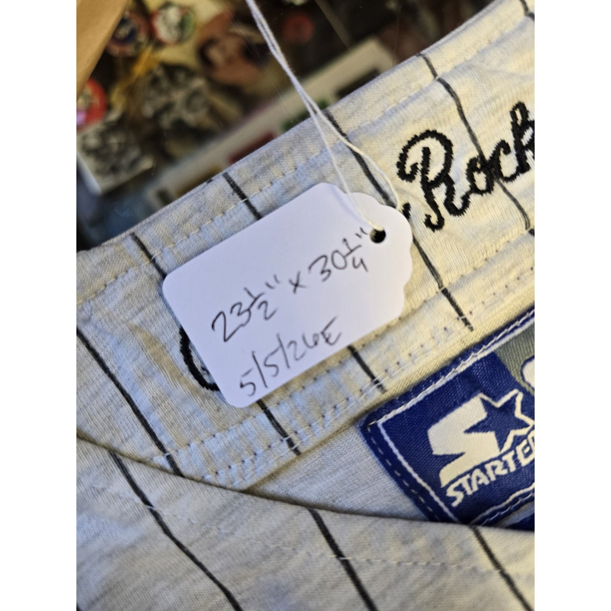 Vtg 90s Colorado Rockies Pinstripe Baseball Jersey XL MLB Baseball Starter