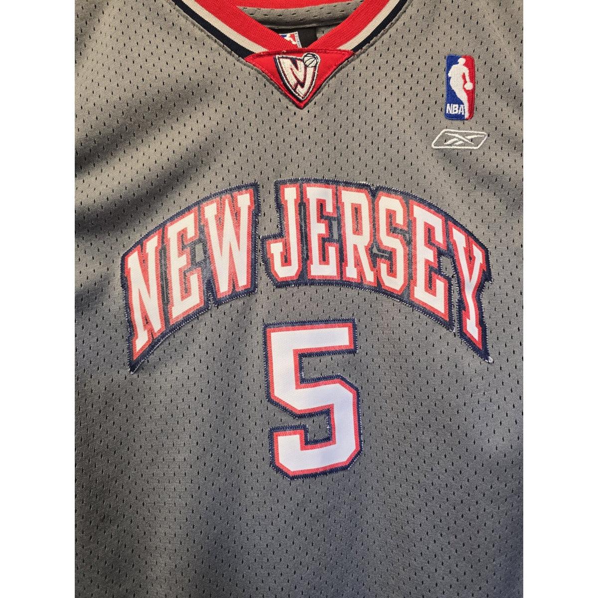 Vtg 2000s New Jersey Nets Jason Kidd Jersey Youth L 14-16 NBA Basketball Reebok