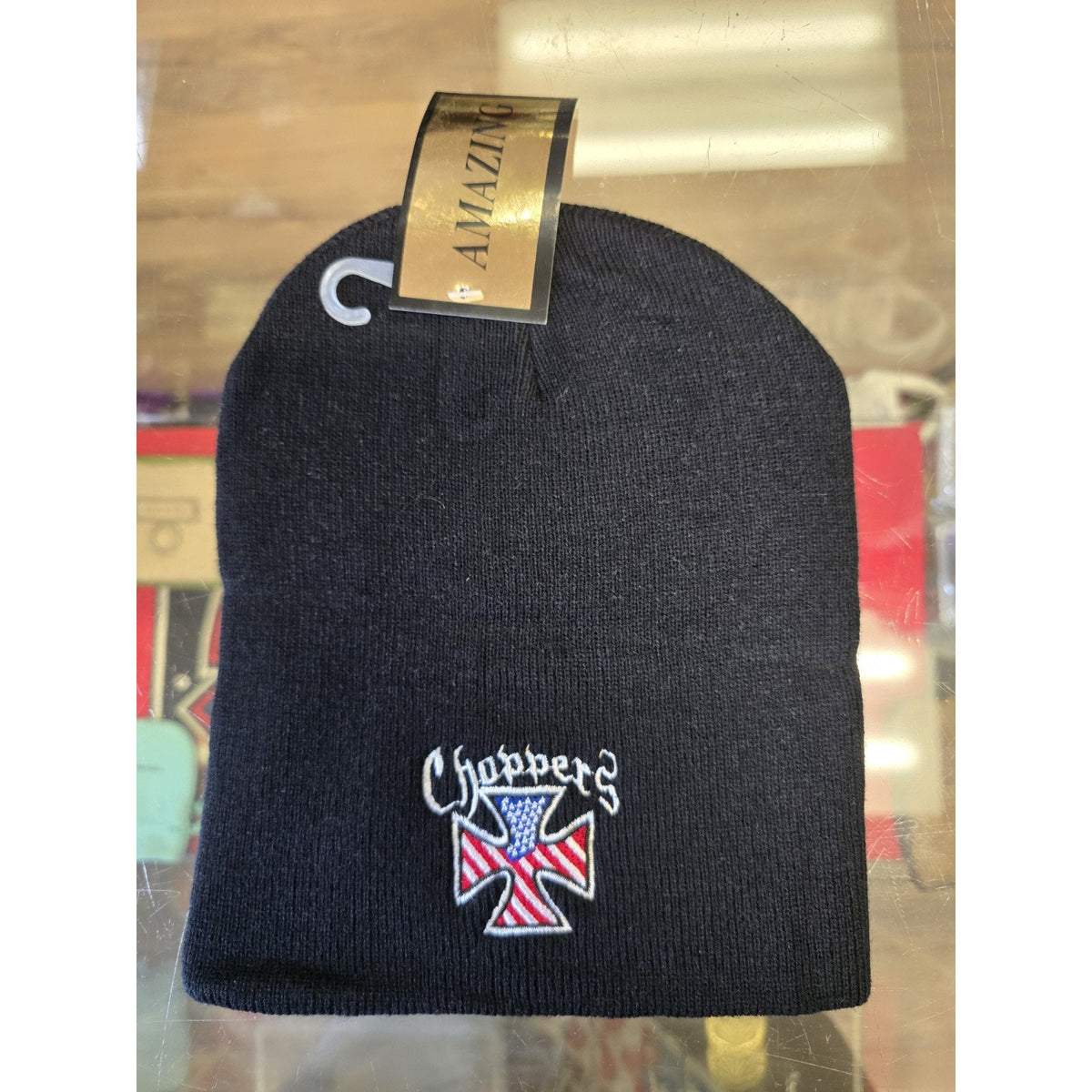 Embroidered Biker Choppers USA American Flag Maltese Iron Cross
