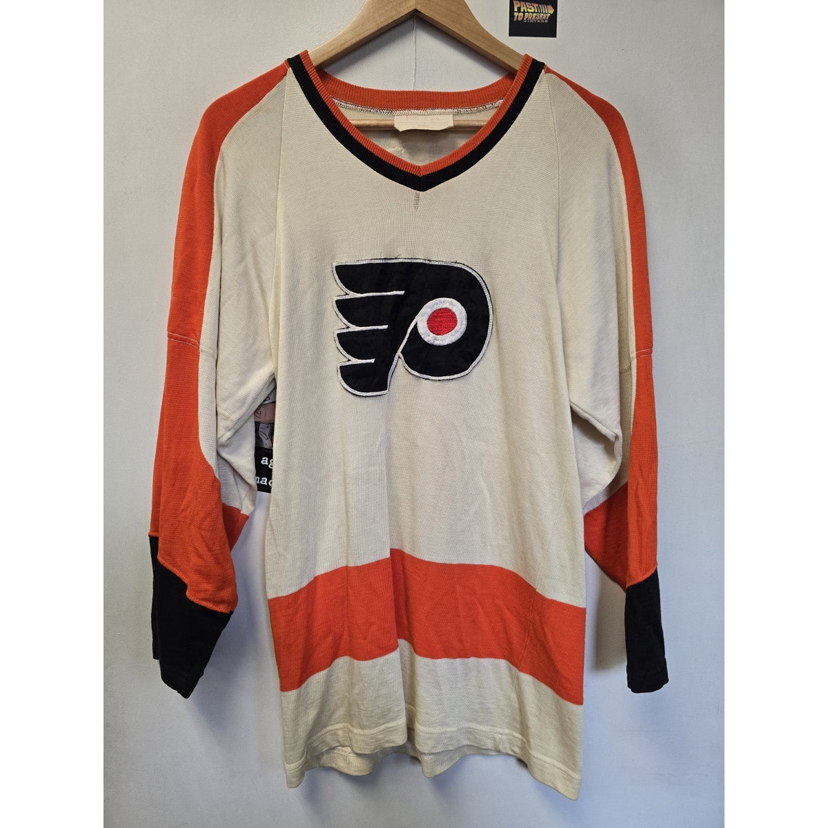 Vtg 70s Philadelphia Flyers Jersey M FITS SMALL NHL Hockey Bauer