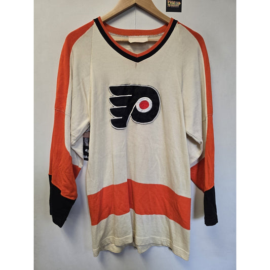 Vtg 70s Philadelphia Flyers Jersey M FITS SMALL NHL Hockey Bauer