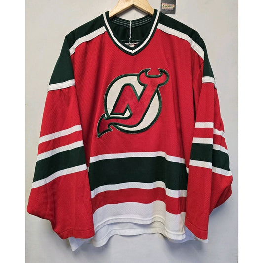 Vtg 80s/90s New Jersey Devils Jersey XXL Maska Air Knit CCM
