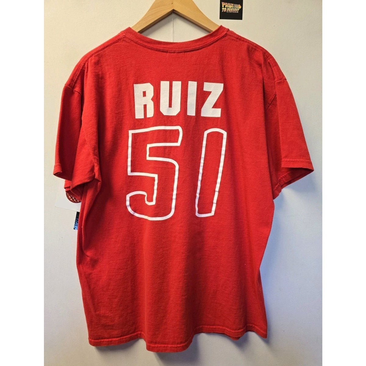 2000s Philadelphia Phillies Carlos Ruiz Senor Octubre T Shirt L MLB Baseball