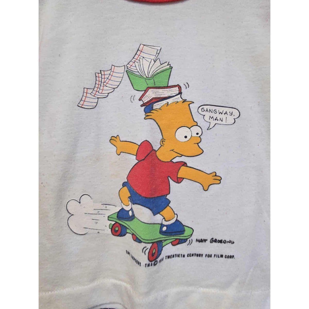 Vtg 90s Bart Simpson Long Sleeve T Shirt Youth Size 4T The Simpsons Allison
