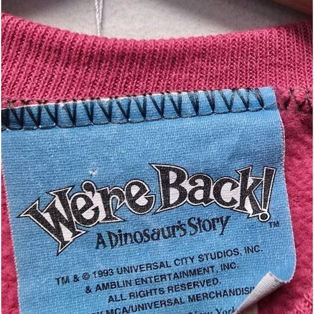 Vtg 90s A Dinosaur's Story Crew Neck Sweatshirt 4T