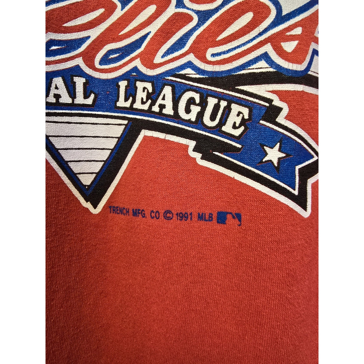 Vtg 90s Philadelphia Phillies T Shirt XL Single Stitch Trench