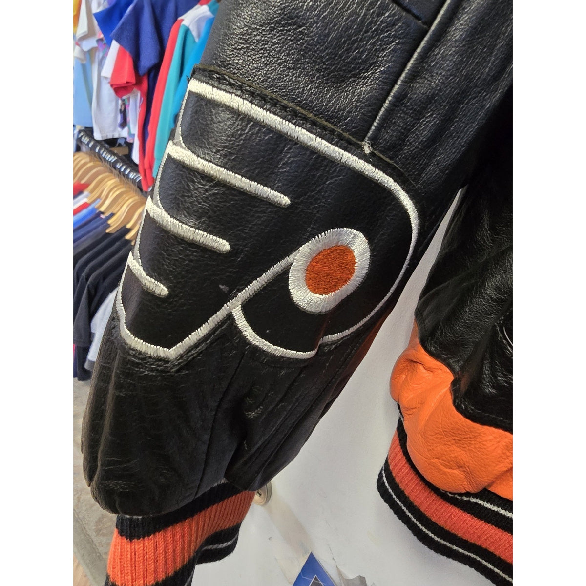 NWT Vtg Philadelphia Flyers Leather Jacket XL NHL Hockey G-III