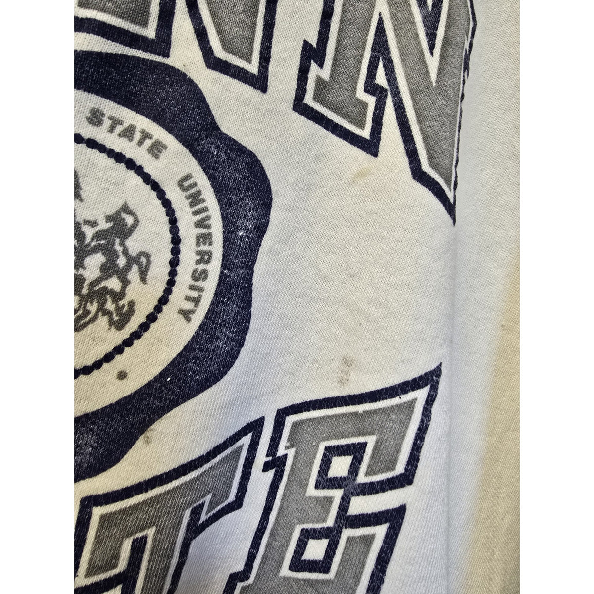 Vtg 80s Penn State University Cropped Crew Neck Sweatshirt One Size NCAA