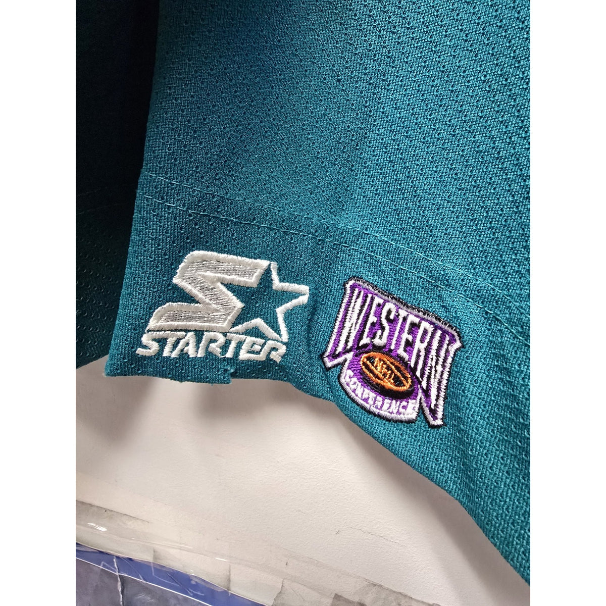 Vtg 90s Anaheim Mighty Ducks Jersey L NHL Hockey Starter