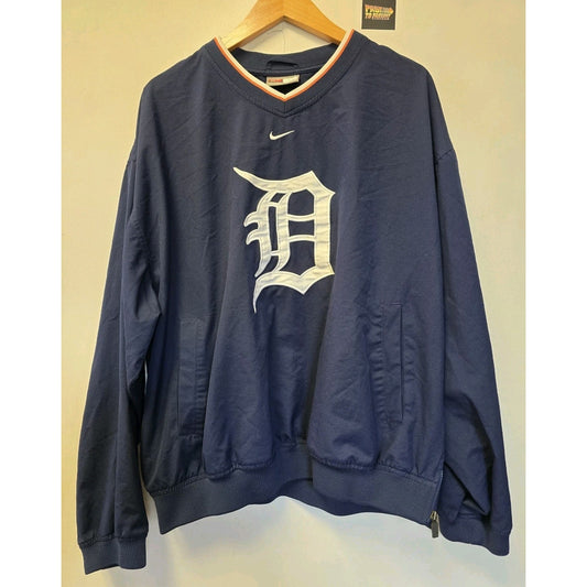 Detroit Tigers Pullover Windbreaker L MLB Baseball Nike