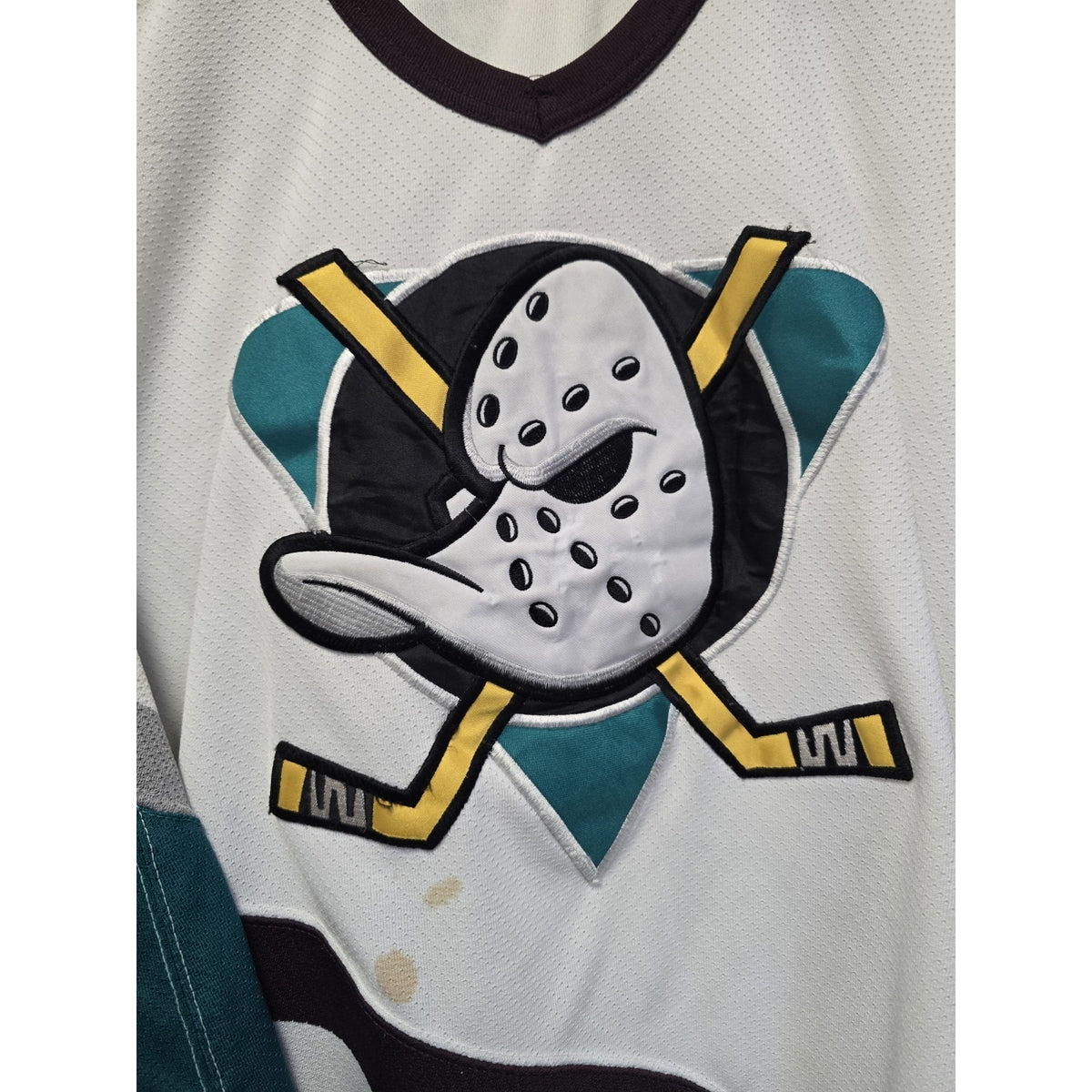 Vtg 90s Anaheim Mighty Ducks Jersey L NHL Hockey Starter