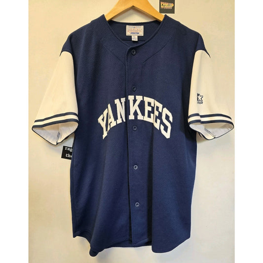 Vtg 90s New York Yankees Jersey L MLB Baseball Starter