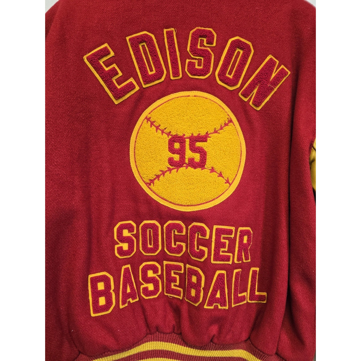 Vtg 90s Edison High School Letterman Jacket L 1995 DeLong