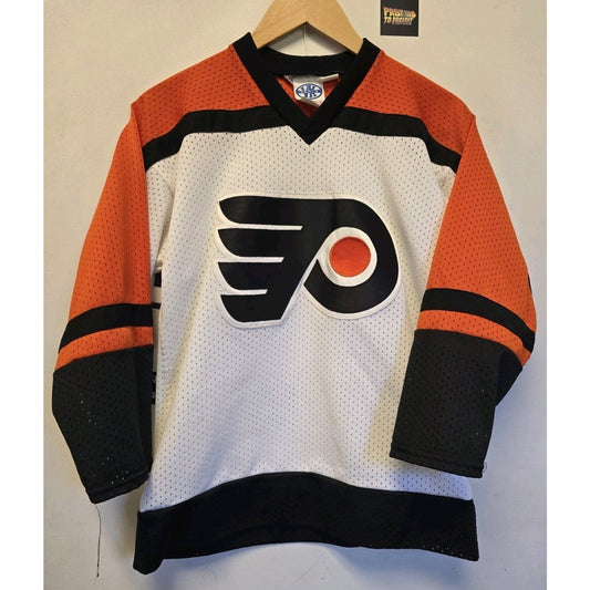 Vtg 80s/90s Philadelphia Flyers #22 Jersey Youth L Bobby Clarke Autograph