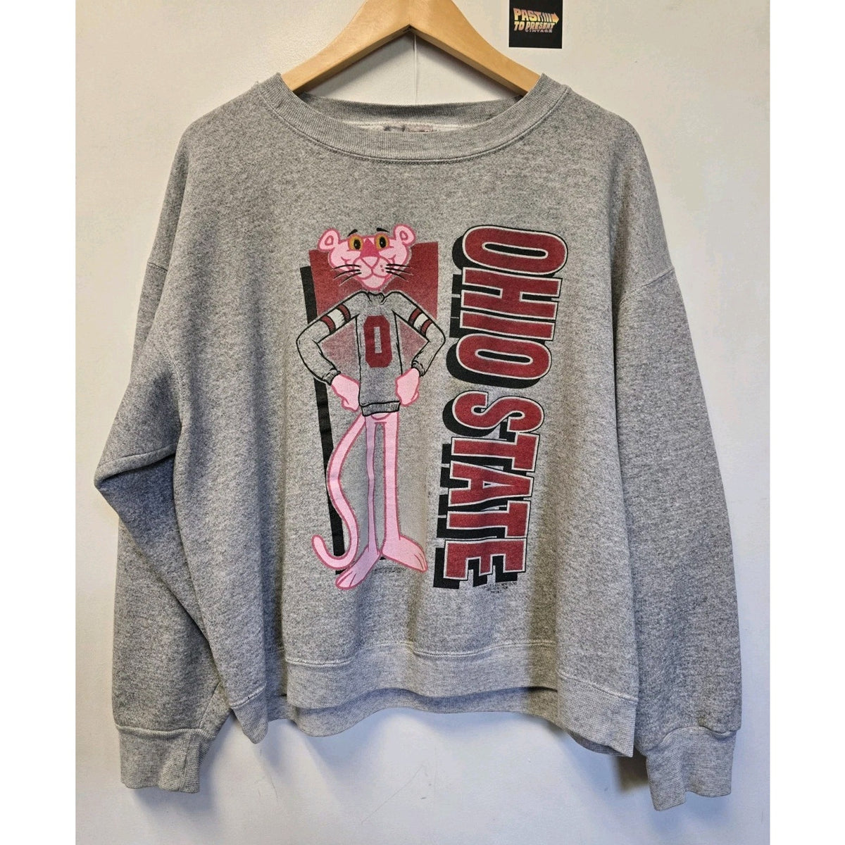 Vtg 90s Ohio State Pink Panther Crew Neck Sweatshirt M NCAA