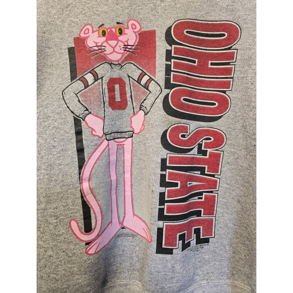 Vtg 90s Ohio State Pink Panther Crew Neck Sweatshirt M NCAA