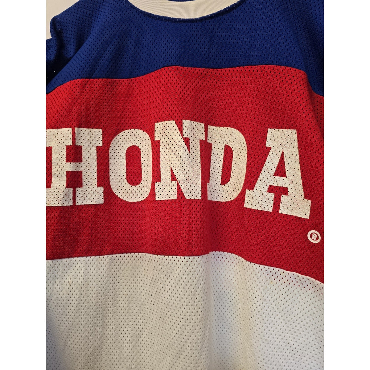 Vtg 70s Honda Motorcross Racing Jersey L Motorcycle Dirt Street Bike Biker