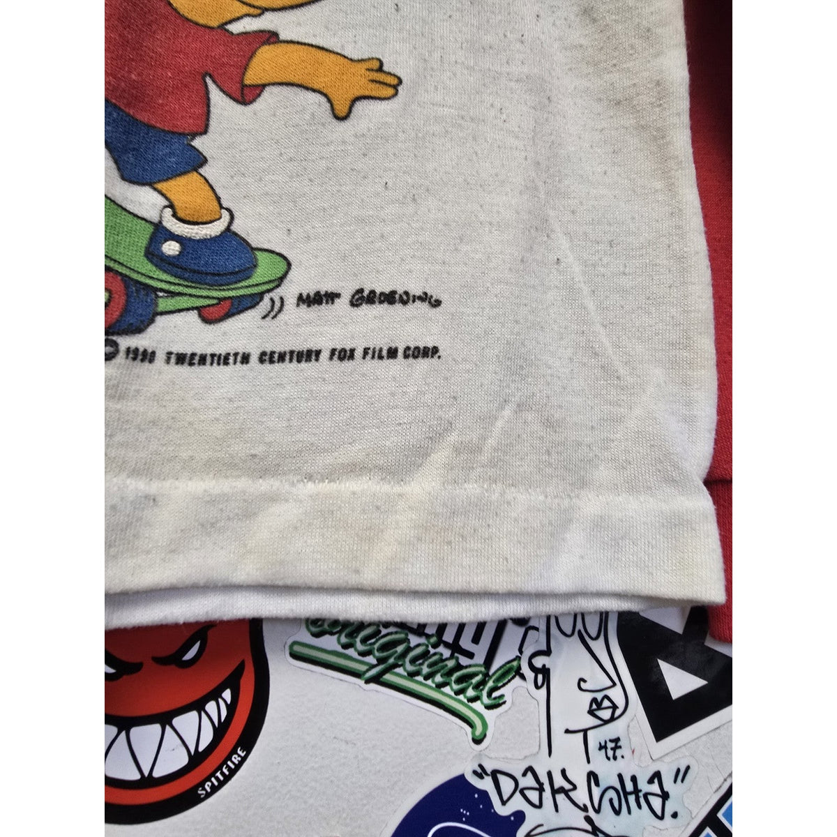 Vtg 90s Bart Simpson Long Sleeve T Shirt Youth Size 4T The Simpsons Allison