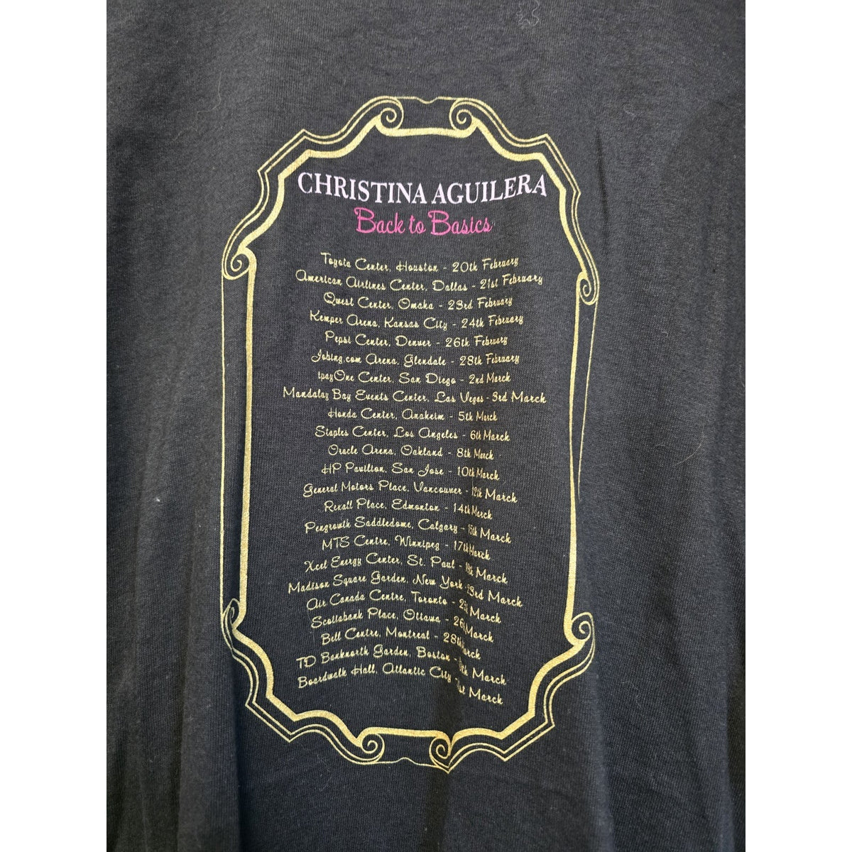Vtg 2000s Christina Aguilera Tour T Shirt XL Aint No Other Man