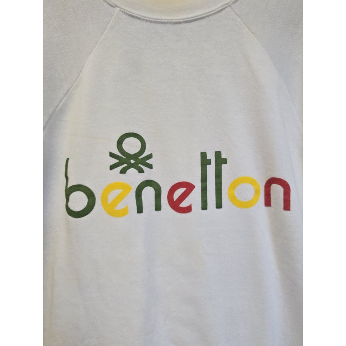 Vtg 80s/90s United Colors Of Benotten Short Sleeve Crew Neck Sweatshirt L USA