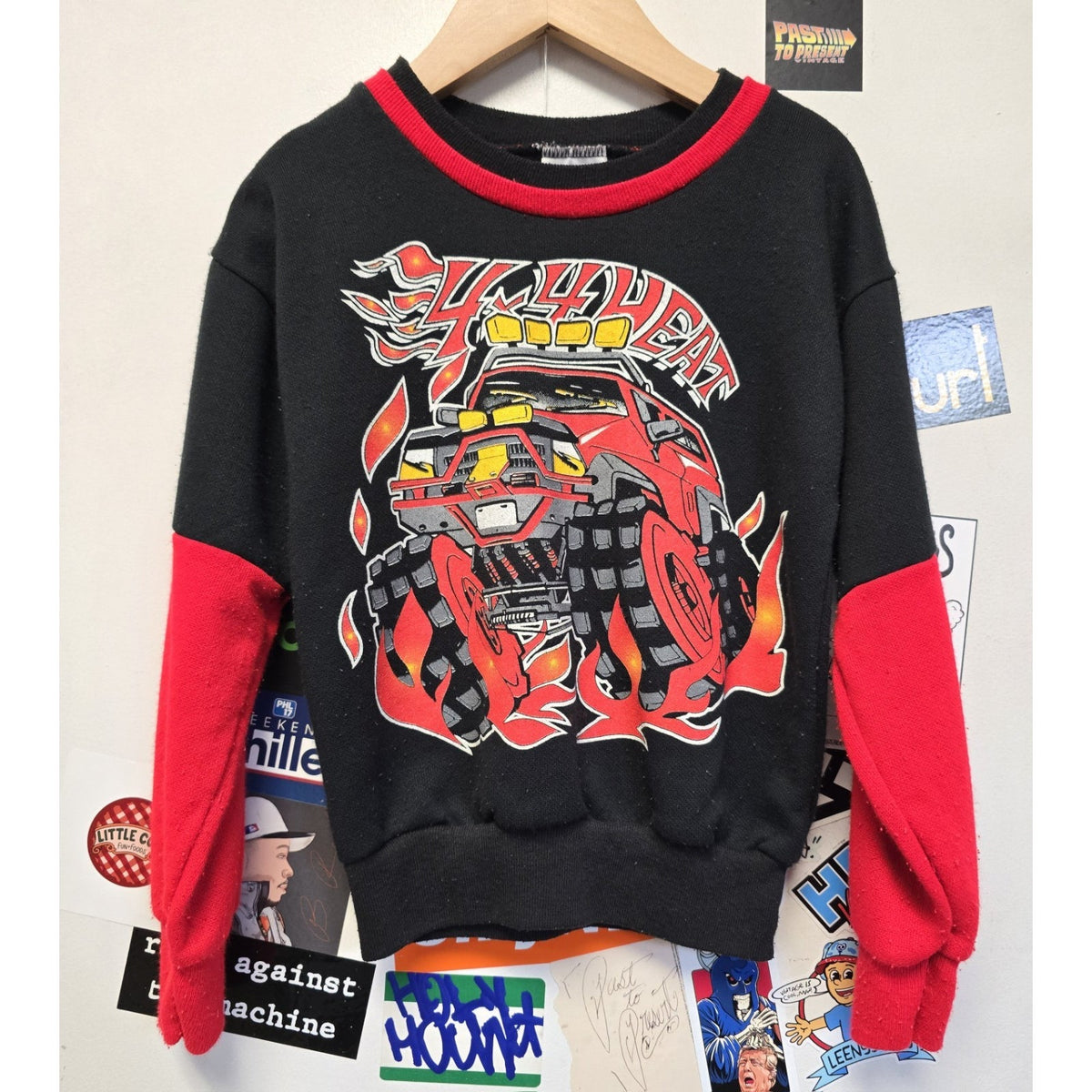 Vtg 4x4 Heat Crew Neck Sweatshirt Youth L 7 Pacific Coast Athletic