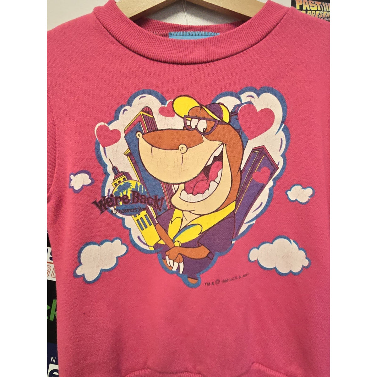 Vtg 90s A Dinosaur's Story Crew Neck Sweatshirt 4T