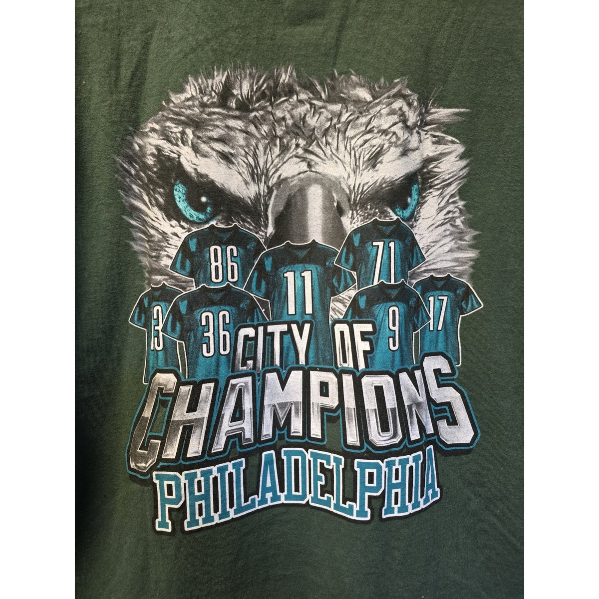 Philadelphia Eagles City Of Champions T Shirt L Club Red Apparel