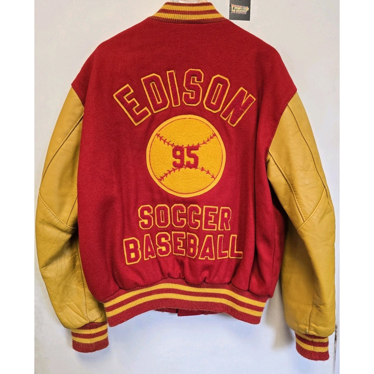 Vtg 90s Edison High School Letterman Jacket L 1995 DeLong