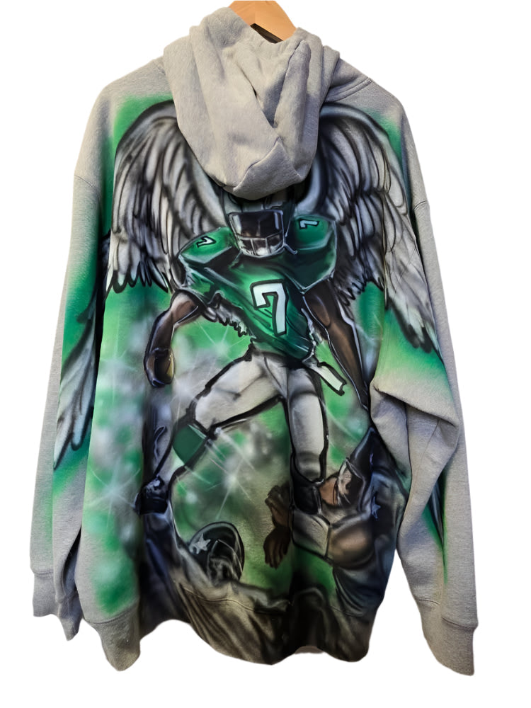 2000s Philadelphia Eagles Mike Vick Custom Airbrushed Hoodie