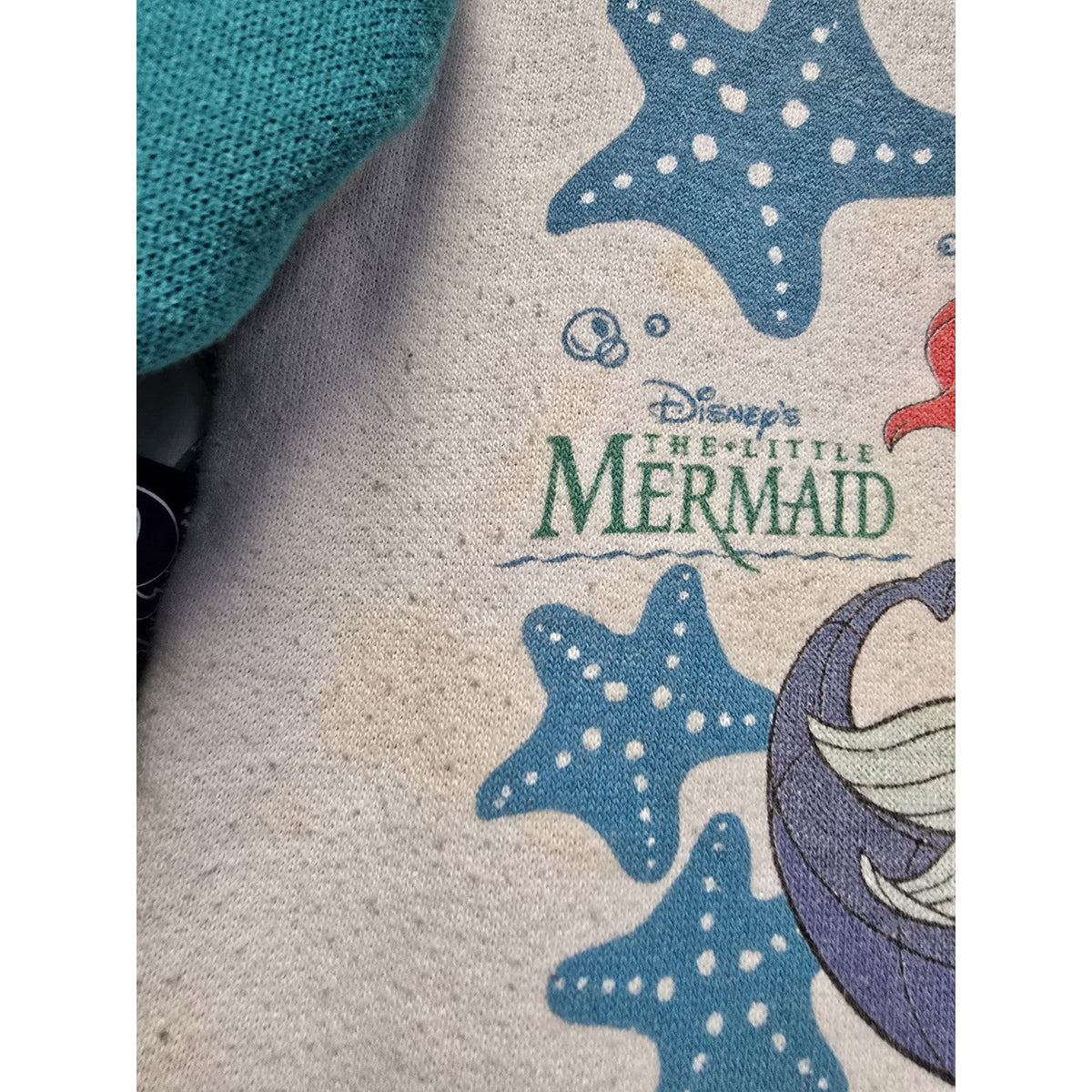 Vtg The Little Mermaid Crew Neck Sweatshirt Youth 3T Disney