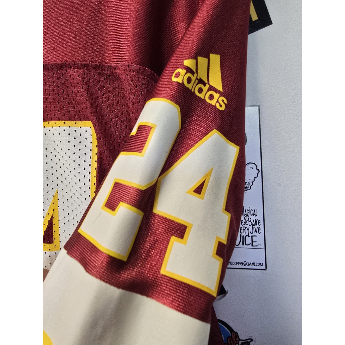 Vtg Washington Redskins Champ Bailey Jersey Youth L 14/16 NFL Football Adidas