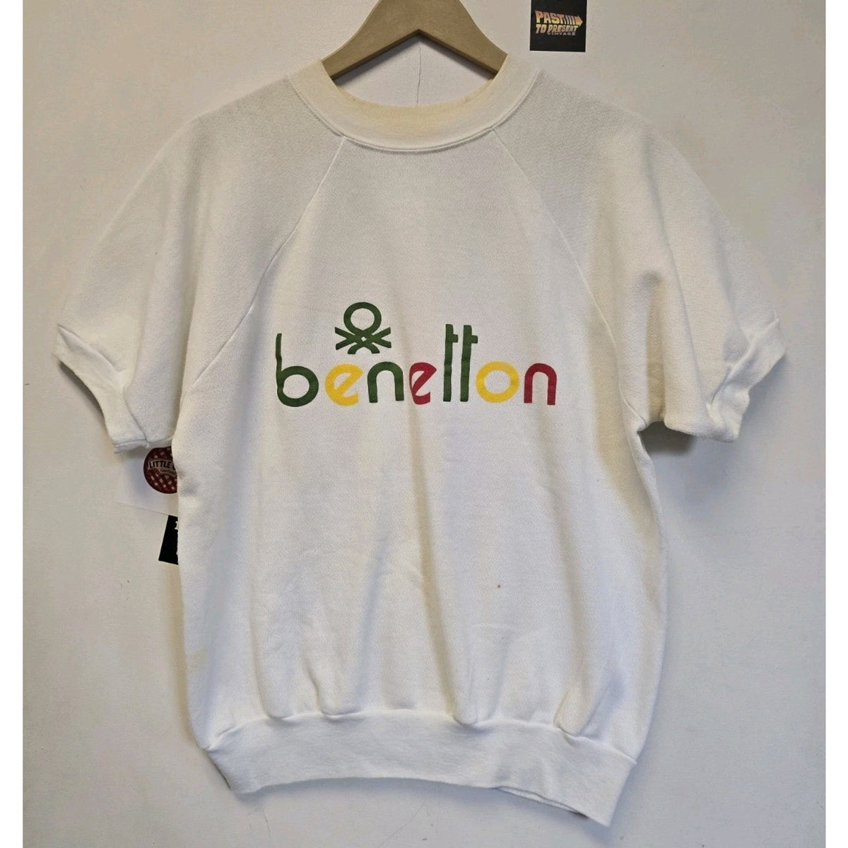 Vtg 80s/90s United Colors Of Benotten Short Sleeve Crew Neck Sweatshirt L USA