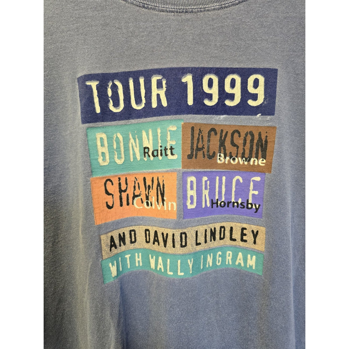 Vtg Tour 1999 T Shirt L Bruce Hornsby Shawn Calvin Bonnie Raitt Jackson Browne