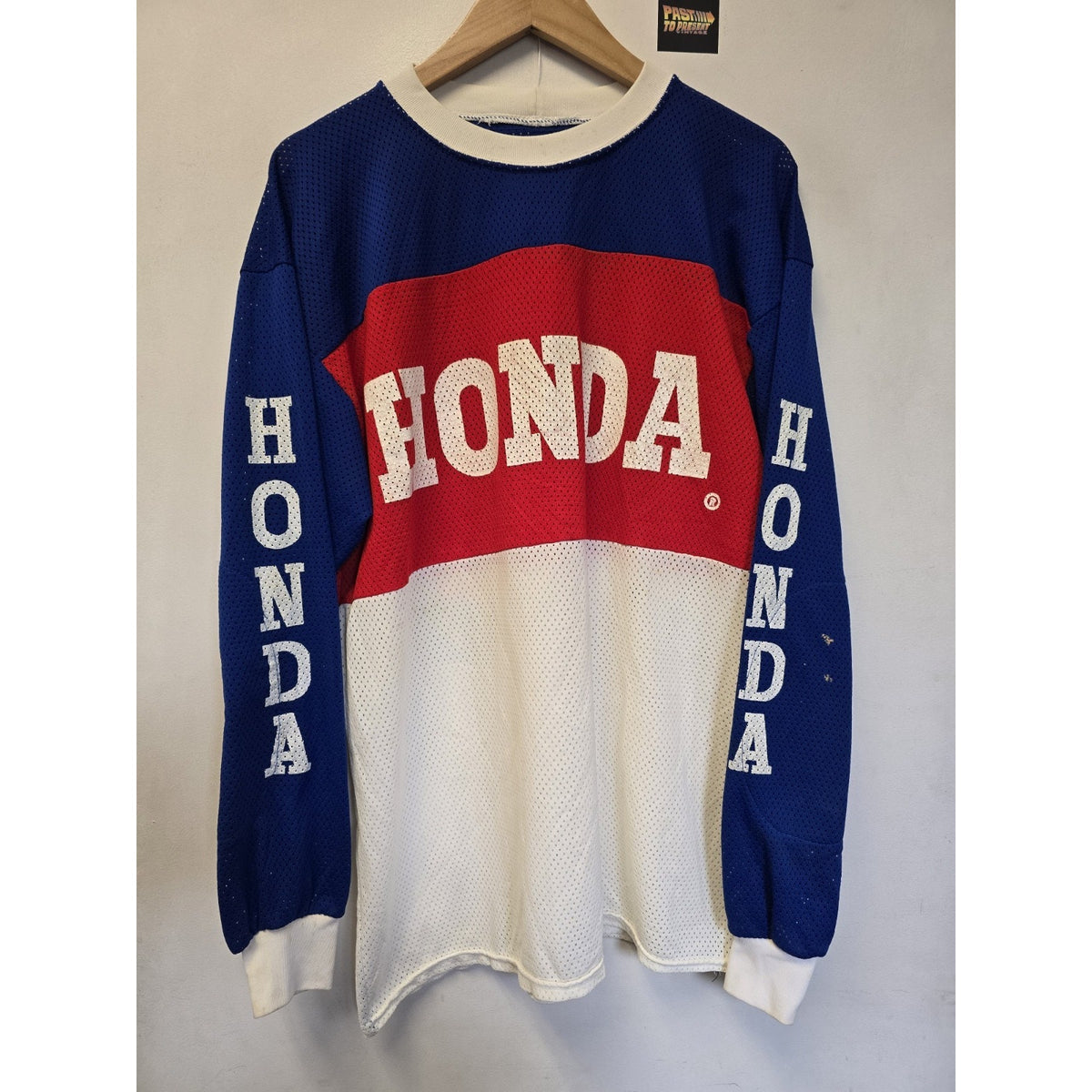 Vtg 70s Honda Motorcross Racing Jersey L Motorcycle Dirt Street Bike Biker