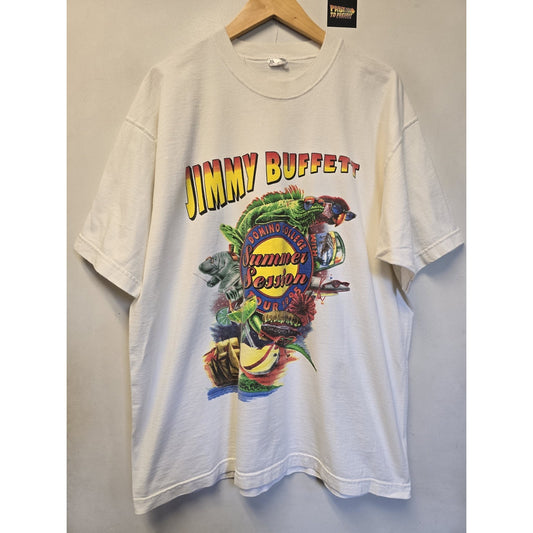 Vtg 90s 1995 Jimmy Buffett Domino College Summer Session Tour T Shirt XL