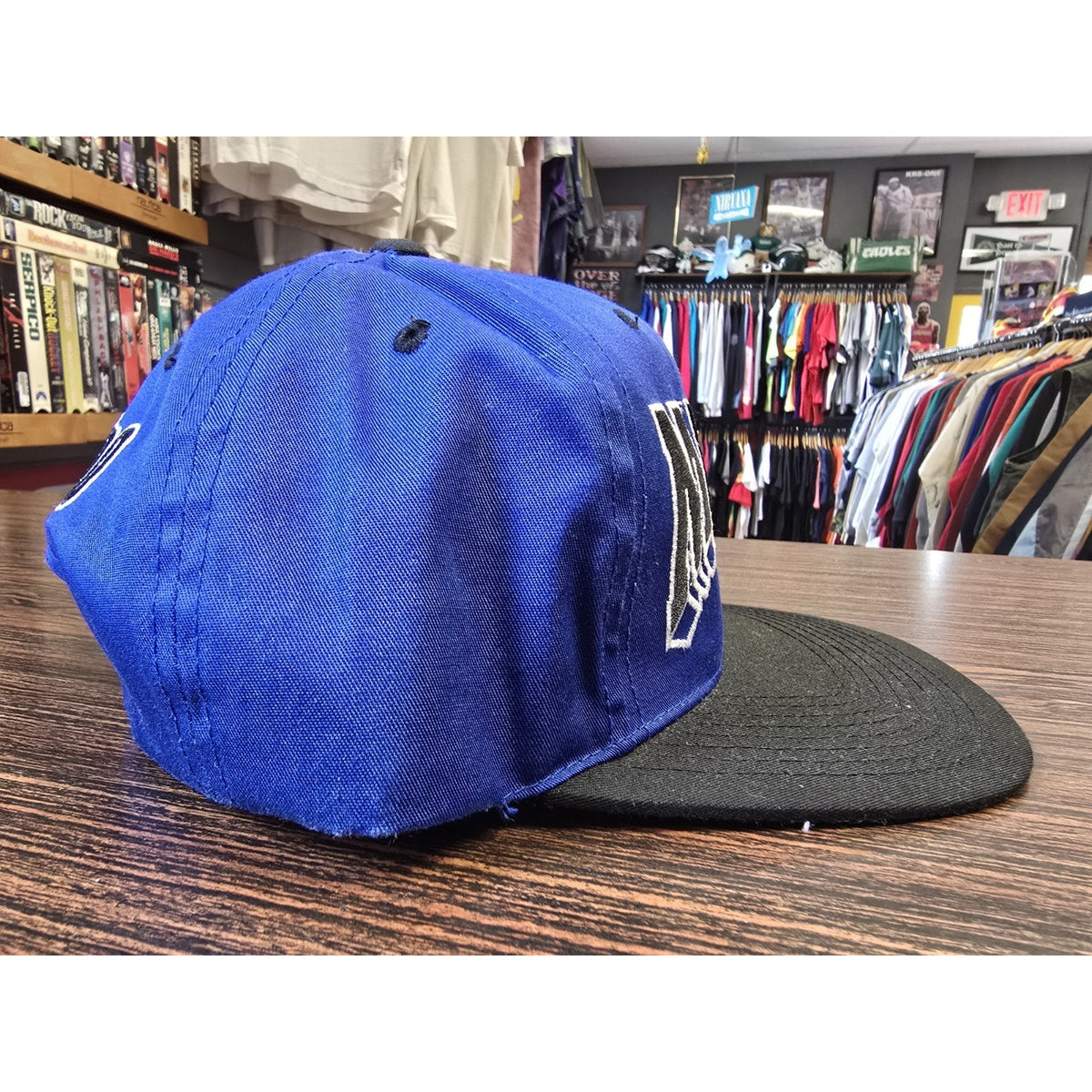 Vtg 90s Orlando Magic Wavy Spellout Snapback Hat NBA Basketball The G Cap