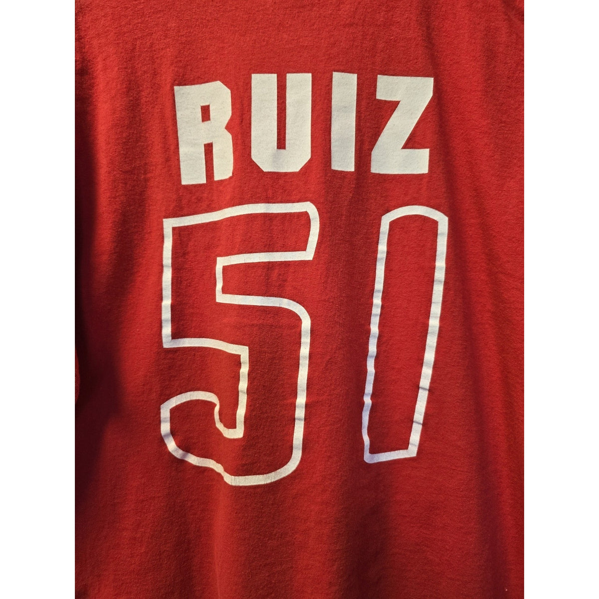 2000s Philadelphia Phillies Carlos Ruiz Senor Octubre T Shirt L MLB Baseball
