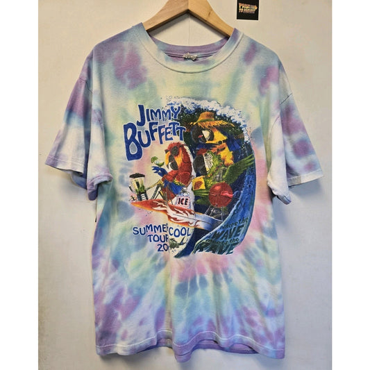 2000s 2009 Jimmy Buffett Summerz Cool Tour T Shirt XL Tie Dye