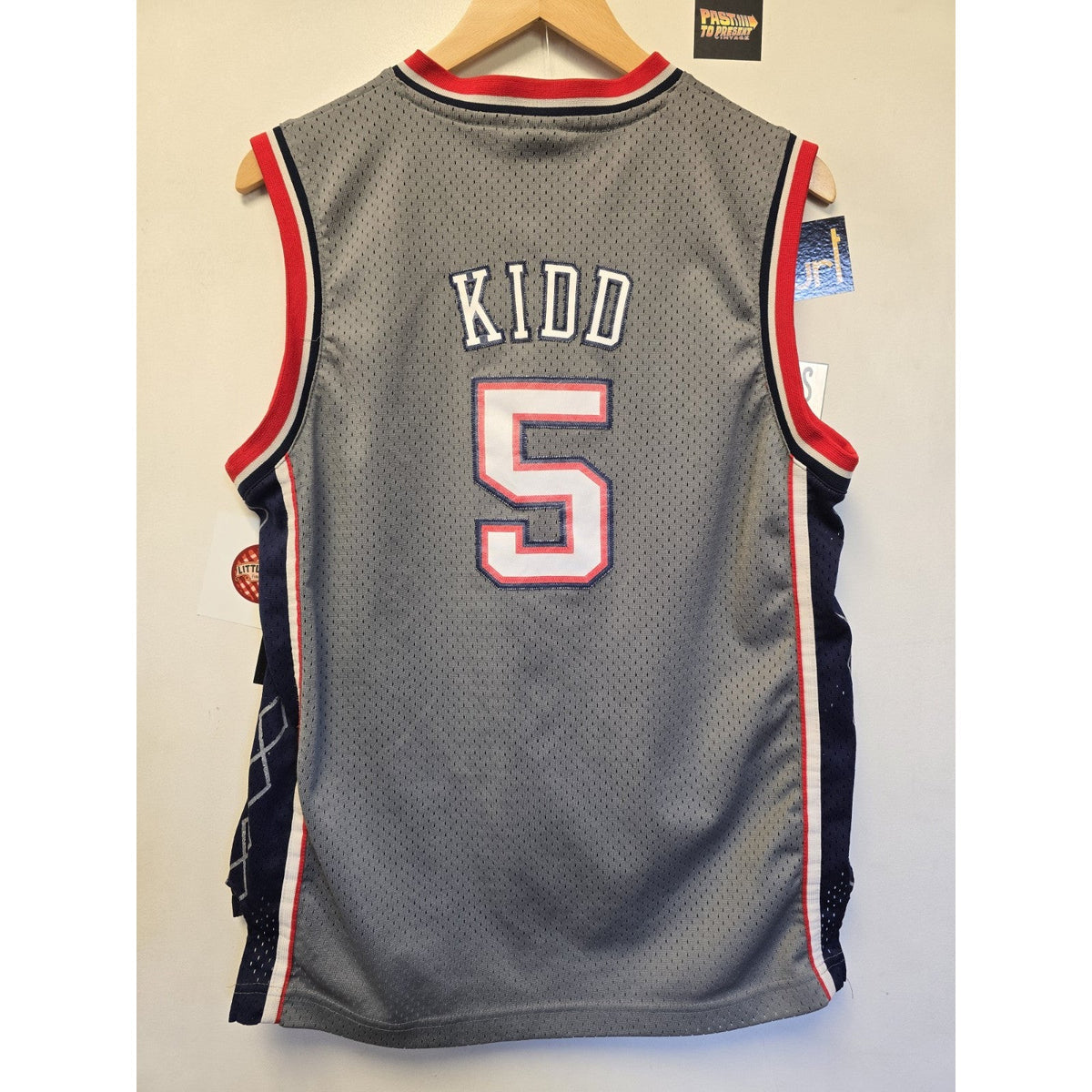 Vtg 2000s New Jersey Nets Jason Kidd Jersey Youth L 14-16 NBA Basketball Reebok
