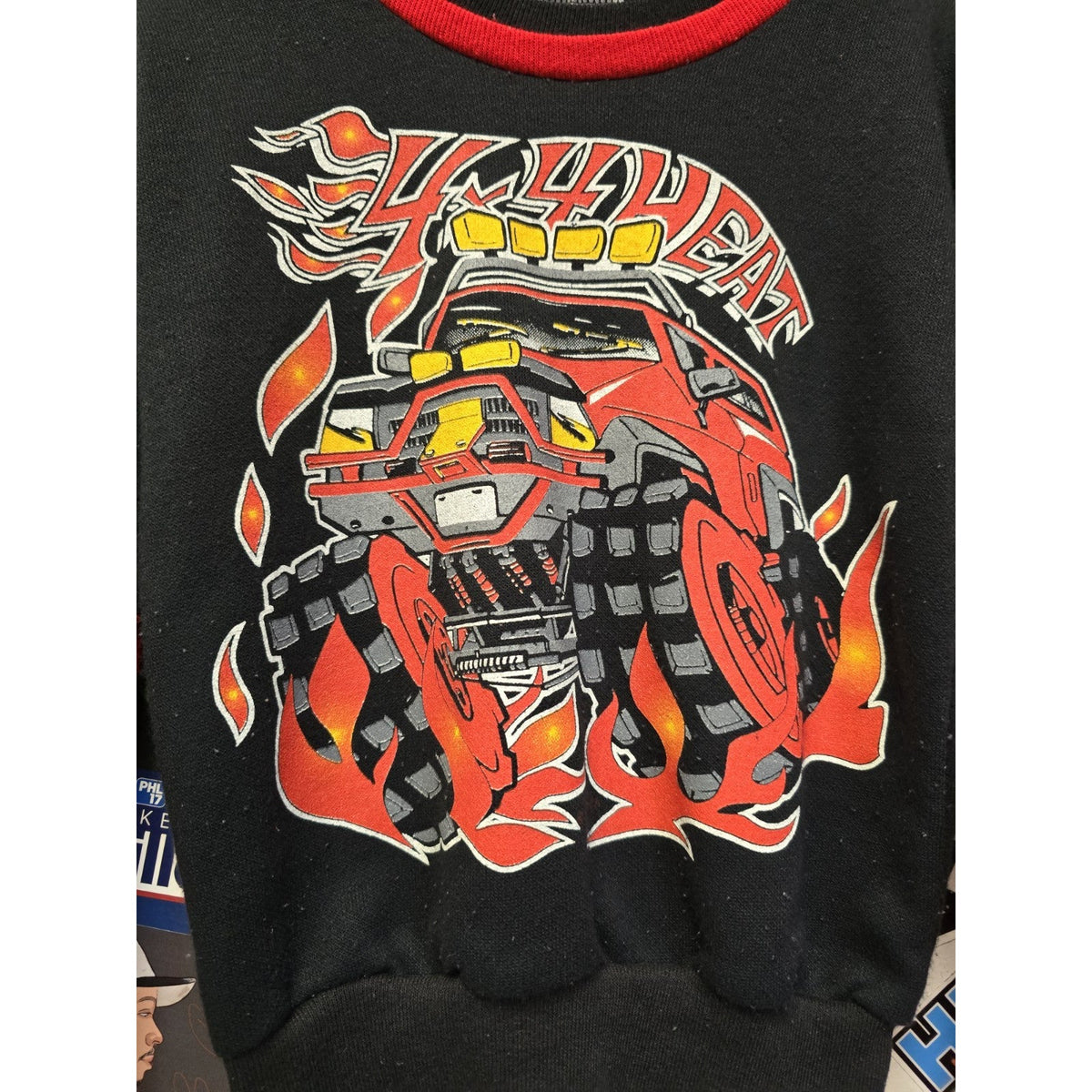 Vtg 4x4 Heat Crew Neck Sweatshirt Youth L 7 Pacific Coast Athletic