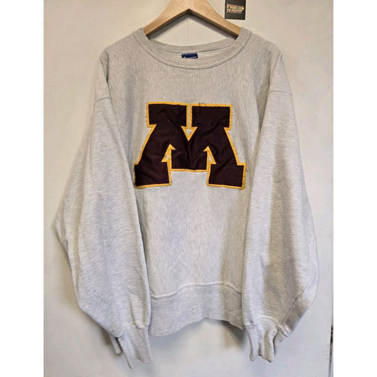 Vtg 2000s Y2k University Of Minnesota Crew Neck Sweatshirt XXL NCAA Champion