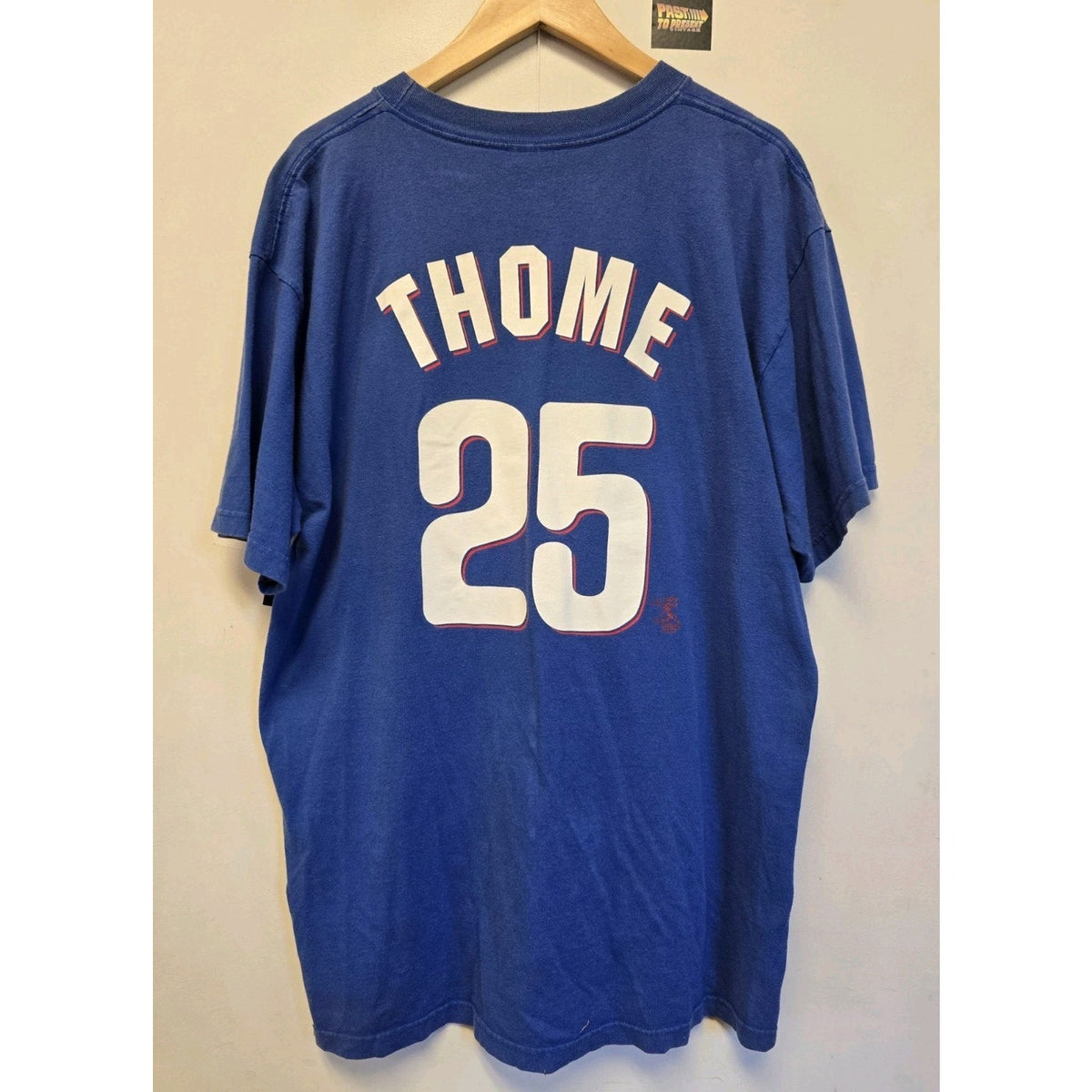 Vtg Philadelphia Phillies Jim Thome T Shirt XL MLB Majestic