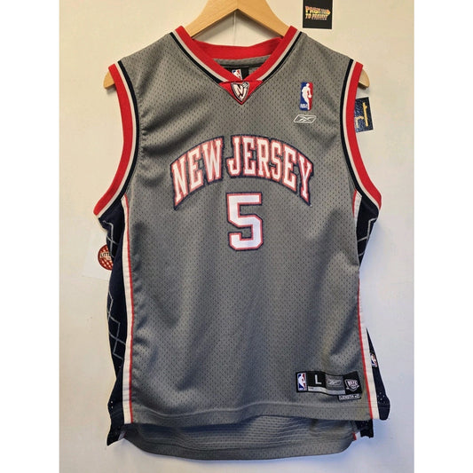 Vtg 2000s New Jersey Nets Jason Kidd Jersey Youth L 14-16 NBA Basketball Reebok