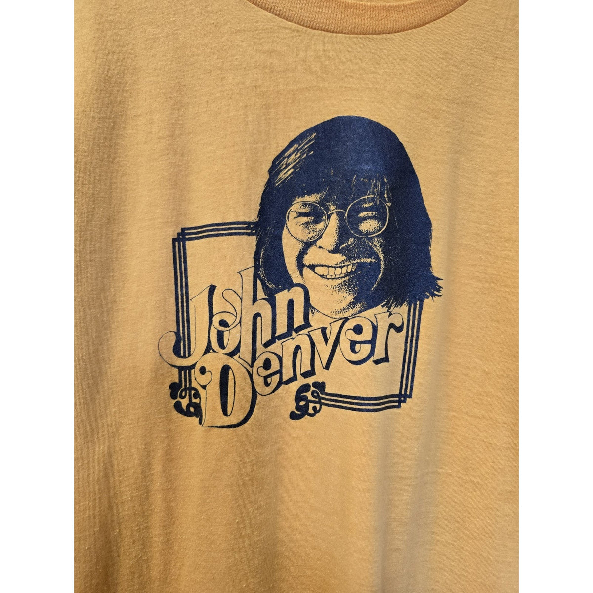 Vtg 70s John Denver T Shirt M Single Stitch