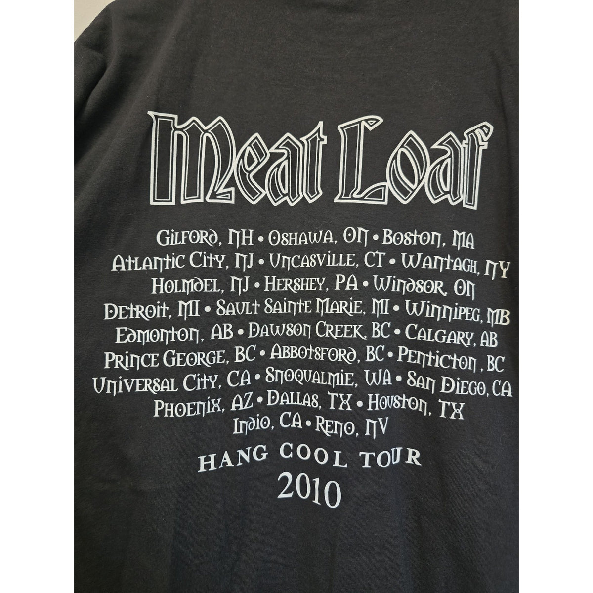 Meat Loaf Hang Cool Tour T Shirt XXL 2010