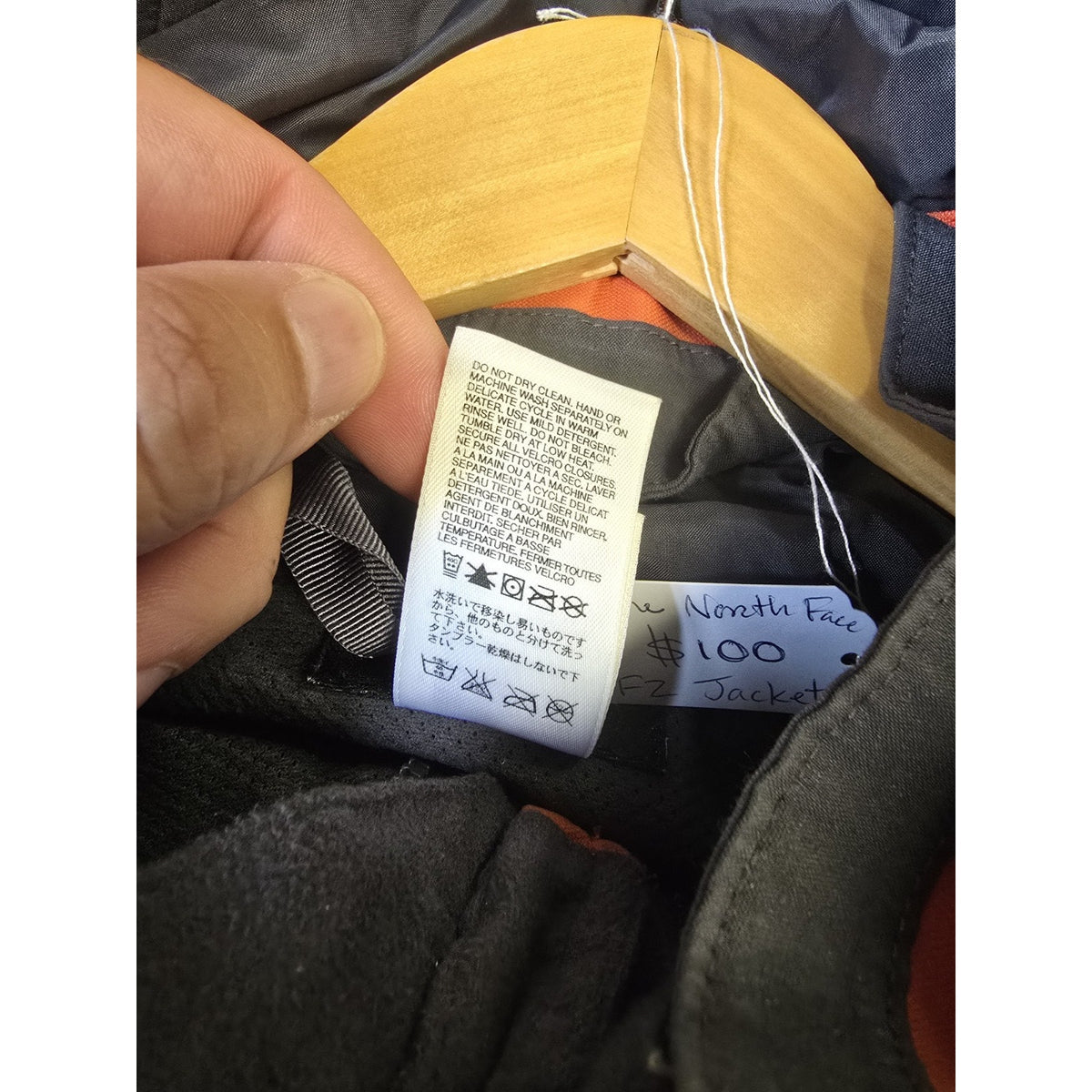 Full Zip Winter Ski Coat XL Jacket Orange Hy Vent The North Face