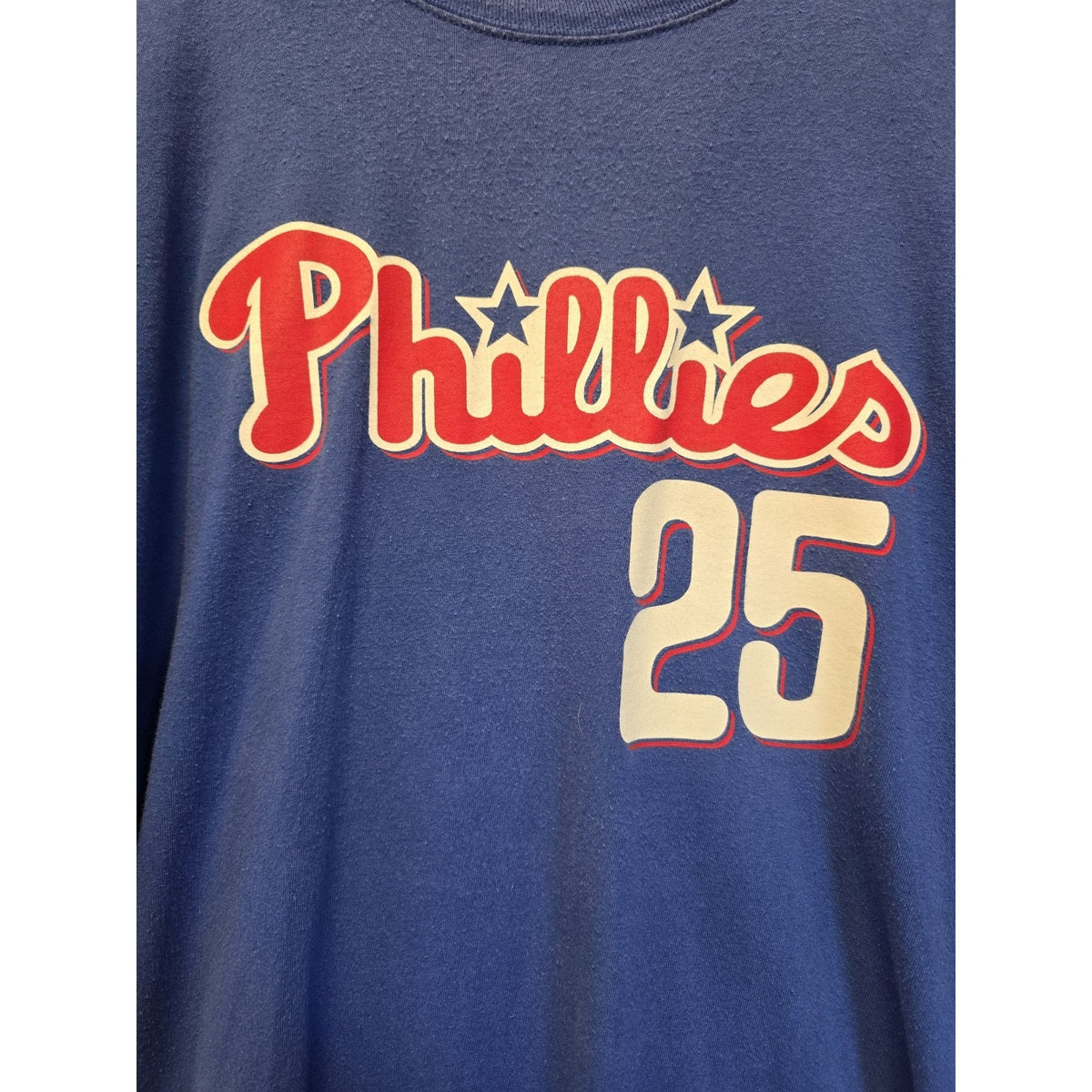 Vtg Philadelphia Phillies Jim Thome T Shirt XL MLB Majestic