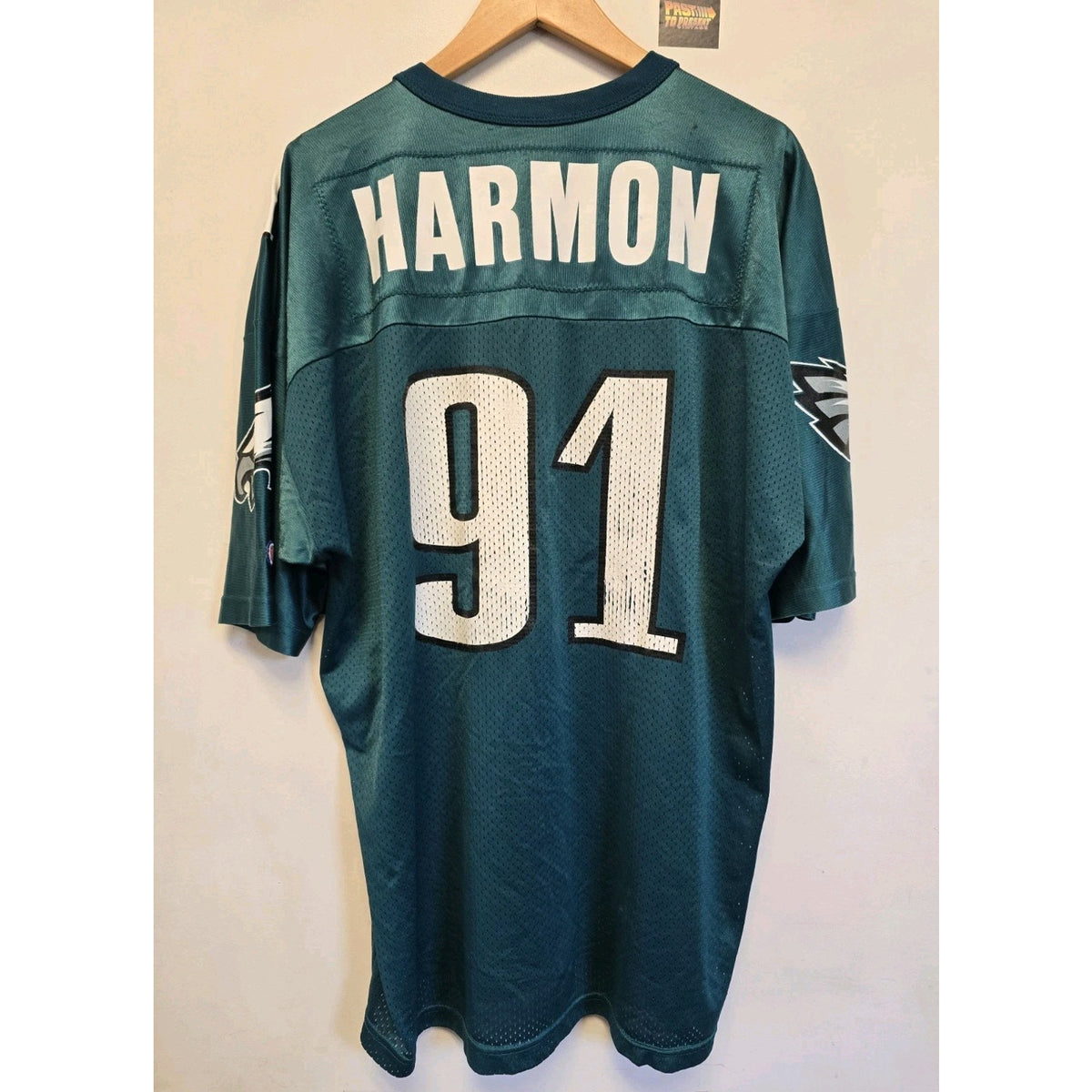 Vtg 90s Philadelphia Eagles Andy Harmon Jersey 52 NFL Football Champion