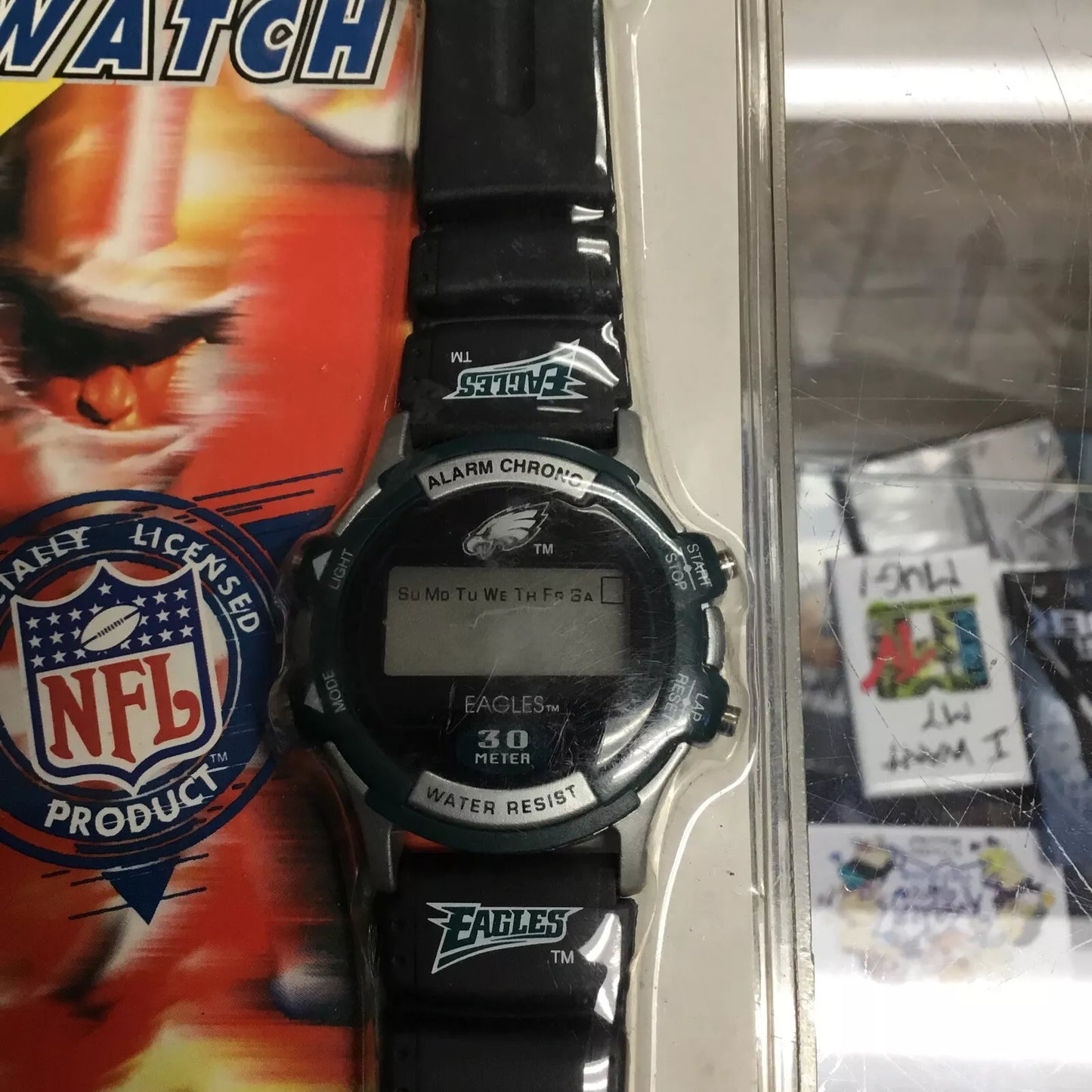 1990's Vintage Philadelphia Eagles NFL Sports Digital Watch by Good Stuff  NOS