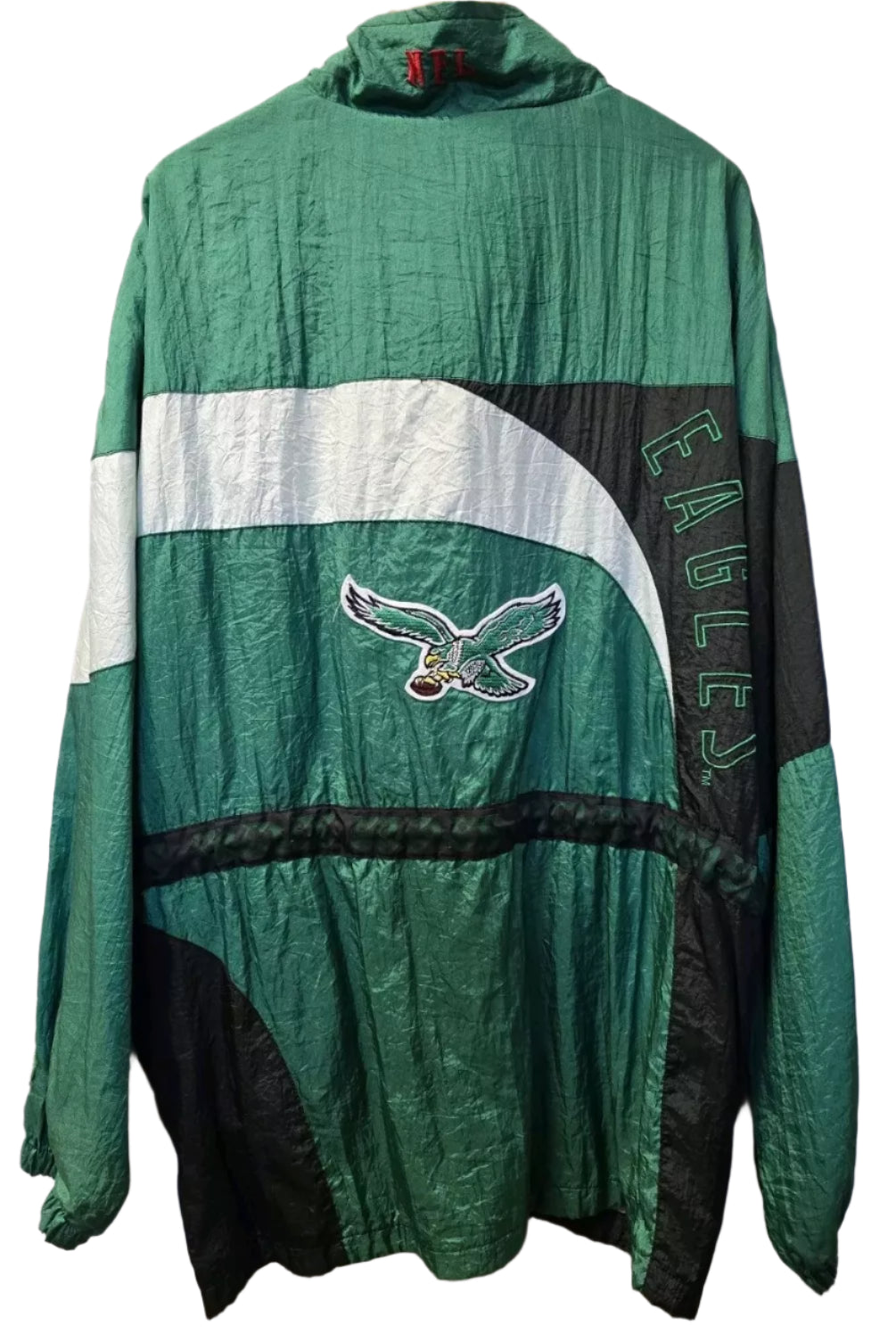 90s Philadelphia Eagles Full Zip Windbreaker XL Kelly Green Triple Fat Goose